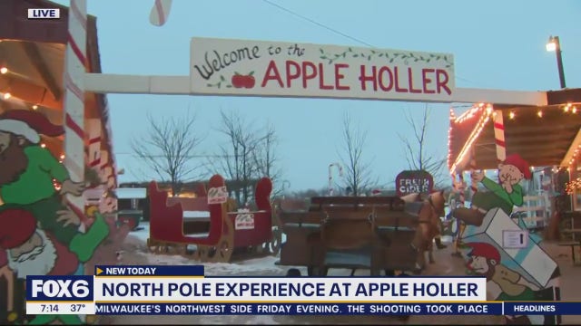 North Pole experience at Apple Holler; visit Santa and his helpers