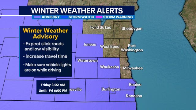 Rain, snow likely Friday; temps to hover above freezing
