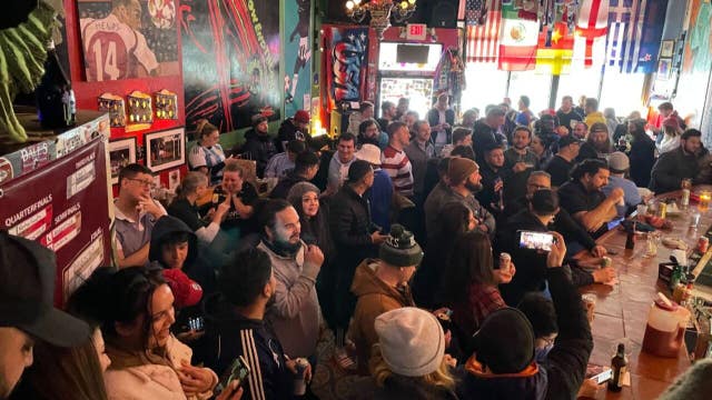 World Cup final at Milwaukee's Highbury Pub, fans 'shoulder to shoulder'
