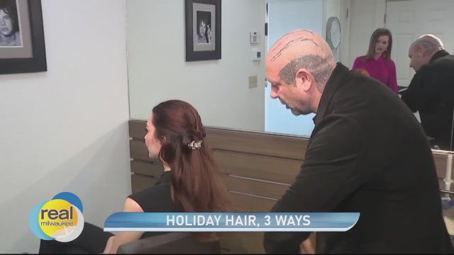 Finish off your holiday look with easy hair and makeup