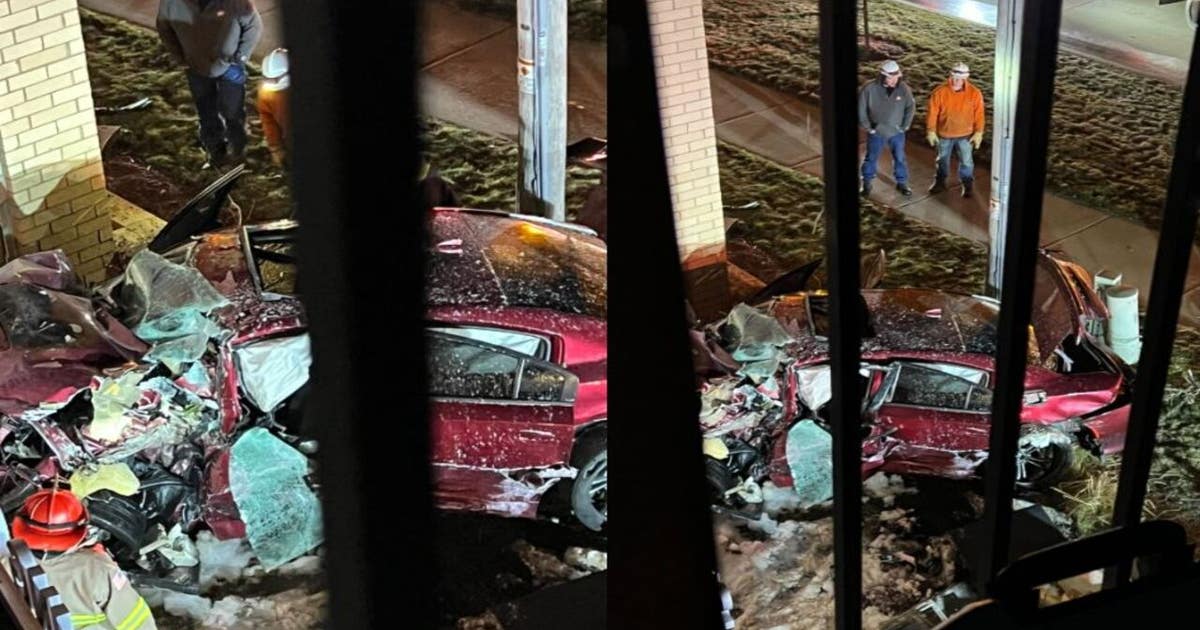 Waukesha police chase, crash into apartment building | FOX6 Milwaukee