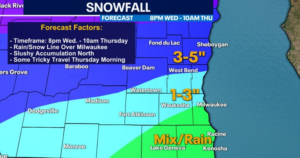 Rain, snow expected; Thursday morning commute could be impacted | FOX6 ...