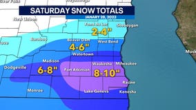 Snowfall totals from Wisconsin winter storm; Jan. 28, 2023