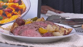 Beef tri-tip roast with rosemary garlic vegetables: recipe