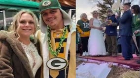 Love at Lambeau: Before Packers/Lions, Sheboygan Falls couple married