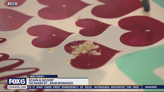 Stain and Scoop is a D-I-Y and dessert shop