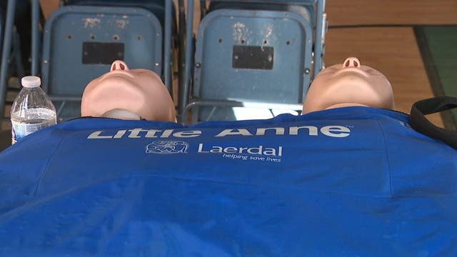 CPR training at Gee's Clippers