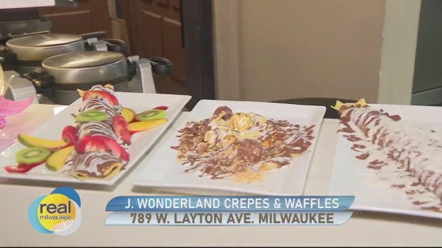 Decadent offerings at J. Wonderland Crepes & Waffles