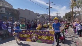 Milwaukee Dancing Grannies perform at Mardi Gras