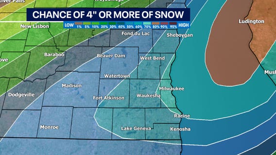 Snow forecast for southeast Wisconsin on Thursday, Feb. 16