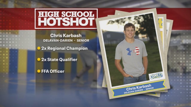 Delavan-Darien senior showing his talents on the mat and the farm