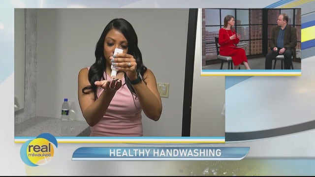 Practicing healthy handwashing