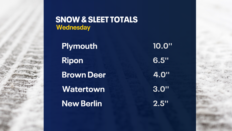 Wisconsin Winter Storm: Snowfall, Freezing Rain Totals From Feb. 22 ...