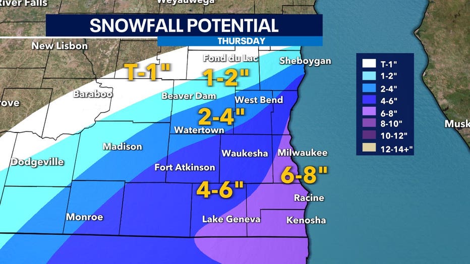 Winter Storm Warning; Highest Snow Totals To Southeast | FOX6 Milwaukee