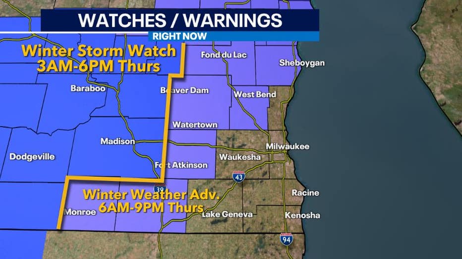 Snow and rain likely Thursday highest totals NW