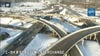 Stadium Interchange ramps temporarily closed; icy conditions, crashes