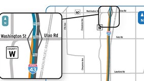 I-43 construction; lane switch between WIS 60 and Silver Spring