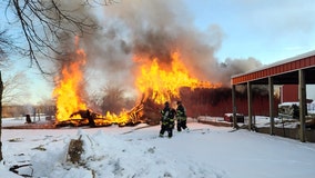 Barn destroyed in Grafton fire