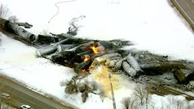 Train derailment in western Minnesota: Fires still burning hours after crash