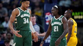 Milwaukee Bucks' Antetokounmpo, Holiday out Monday for Pistons game