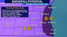 Wisconsin winter storm warning; 4-9" of heavy snow possible