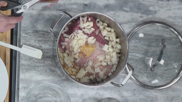 Corned beef with apple-onion sauté: recipe