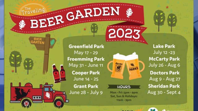 Milwaukee Traveling Beer Garden: Free beer on 1st day at each stop