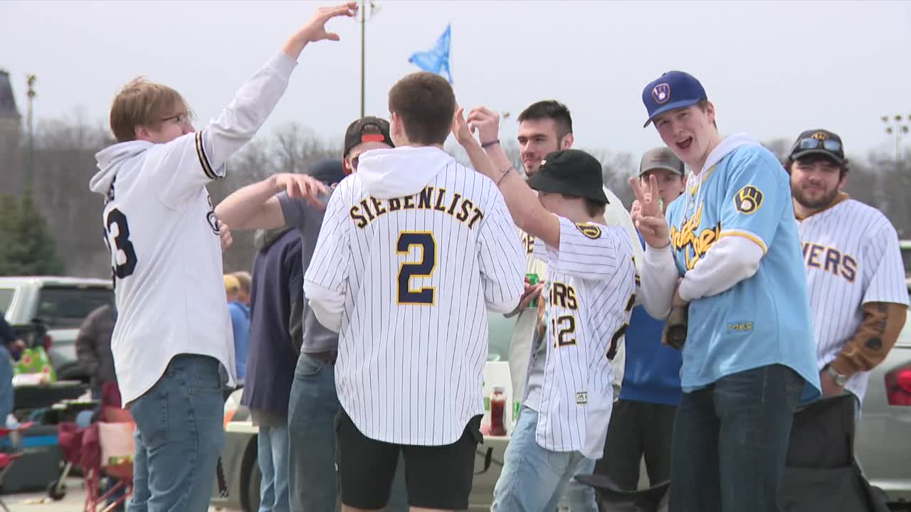 Milwaukee Brewers Opening Day; fans enjoy the return of baseball