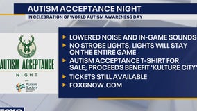 Milwaukee Bucks Autism Acceptance Night; sensory-friendly game