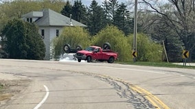 Walworth County crash; ammonia tank involved