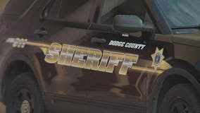 Dodge County motorcycle, dump truck crash, biker seriously hurt