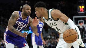 Giannis helps hot-shooting Bucks beat 76ers 117-104