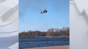 Wisconsin wildfires: Black Hawk helicopters support firefighting efforts