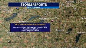 Tornado near Lake Geneva Wednesday morning, NWS reports