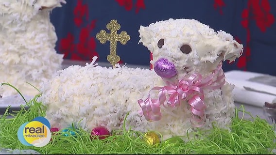 Baking Easter lamb cake