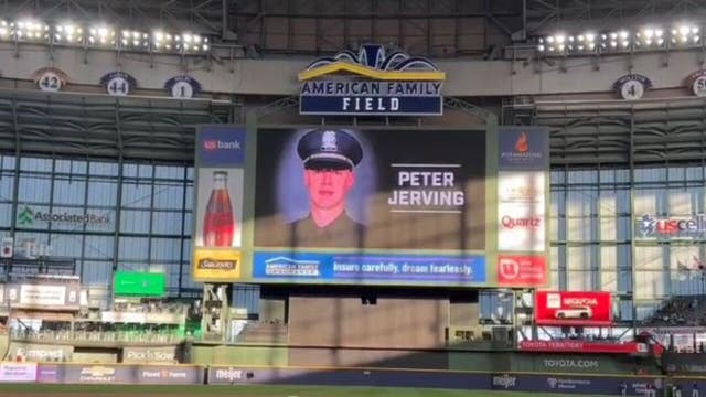 Brewers honor fallen MPD Officer Jerving: 'He would love it'