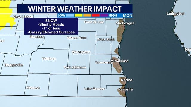 Snow hits southeastern Wisconsin in spring