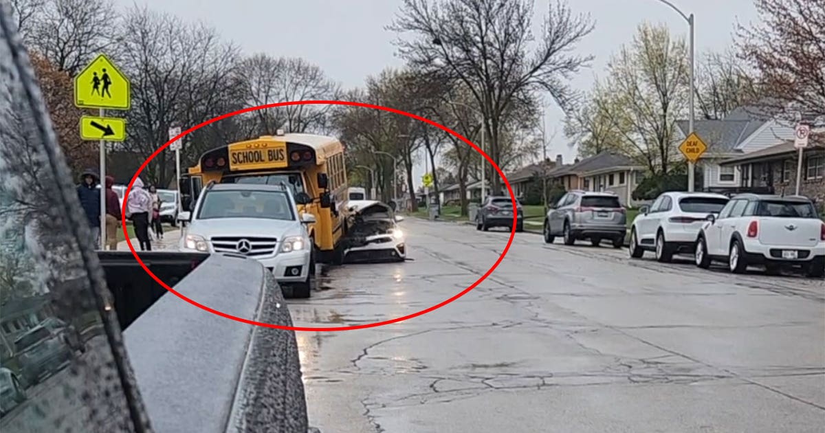 Car slams into school bus outside Milwaukee middle school | FOX6 Milwaukee