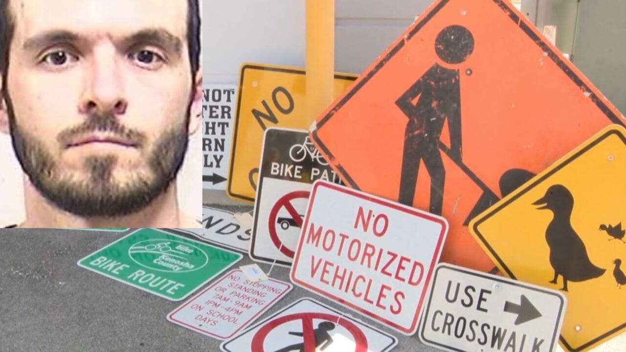Pleasant Prairie stolen street signs, man charged 'intended on selling Pleasant Prairie stolen street signs, man charged 'intended on selling
