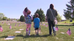 Flags placed, Memorial Day meaning passed to new generations