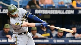 Rays beat Brewers; Miller, Anderson homer in loss