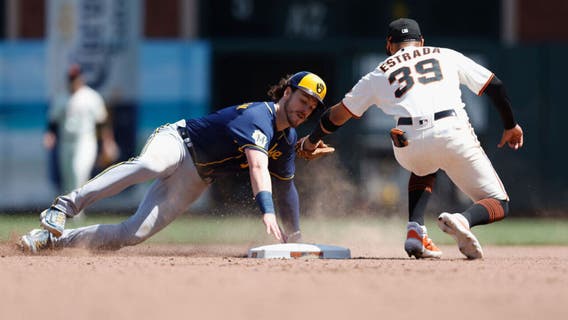 Brewers beat Giants, end 6-game skid