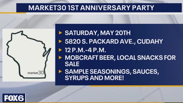 Market 30 celebrating 1 year; shop for locally made goods