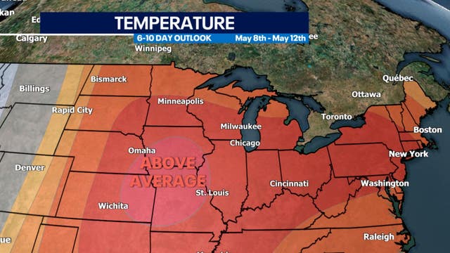 Milwaukee May weather outlook, chance of above-average temps