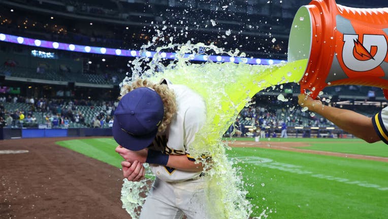 William Contreras of the Milwaukee Brewers in action against the News  Photo - Getty Images