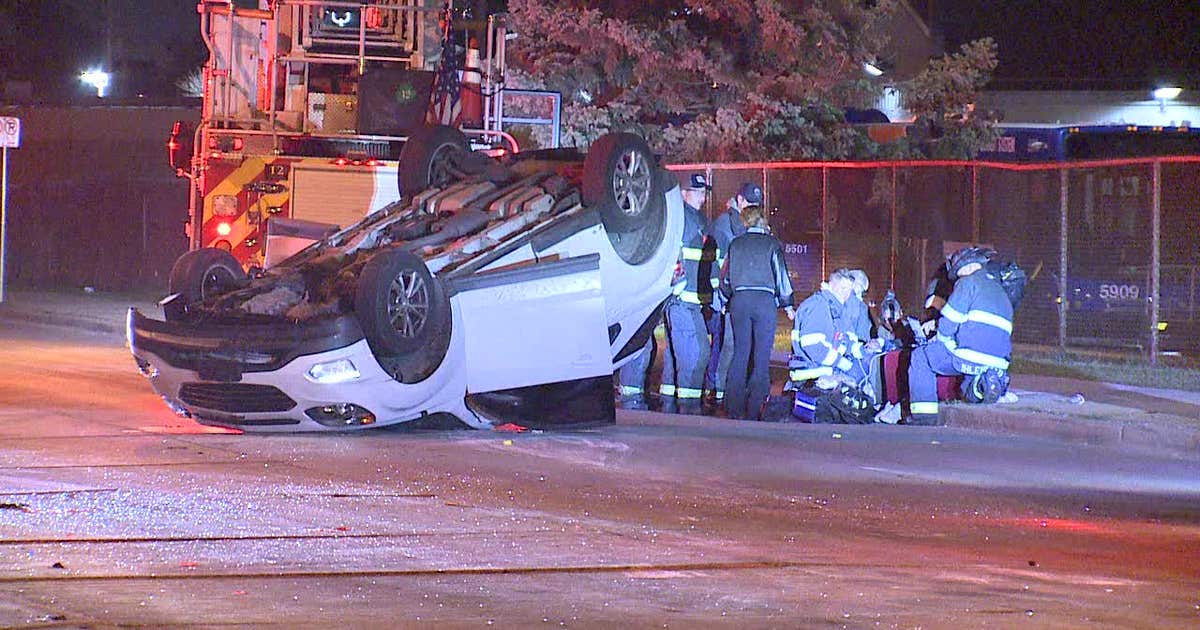 Milwaukee rollover crash near 35th and Locust, 4 injured | FOX6 Milwaukee