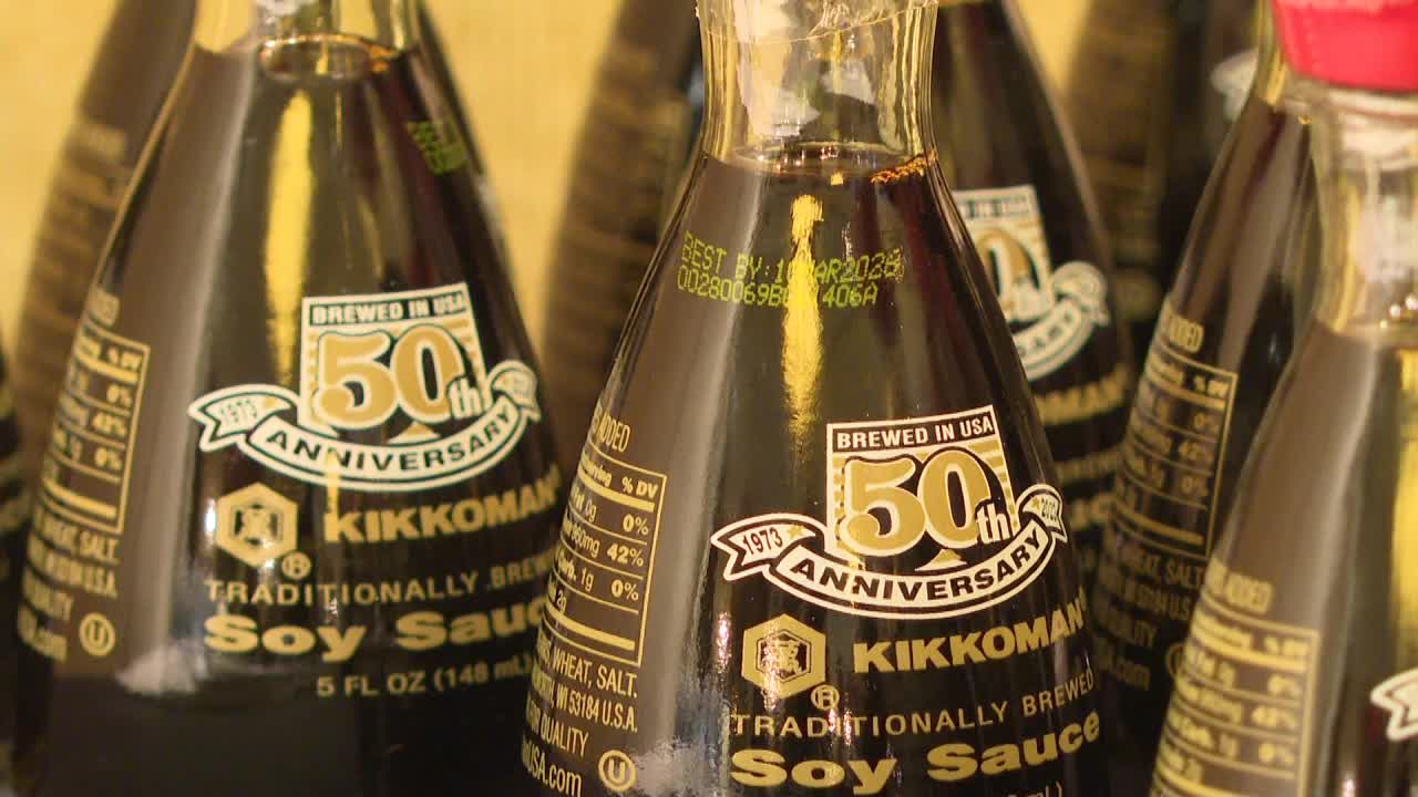 Kikkoman soy sauce; Wisconsin-made for 50 years