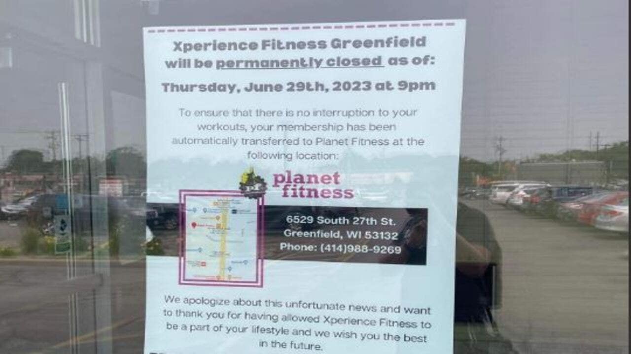 All Wisconsin Xperience Fitness Clubs permanently closed