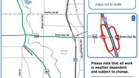 I-43 SB ramps at Brown Deer to close for construction on June 7-8