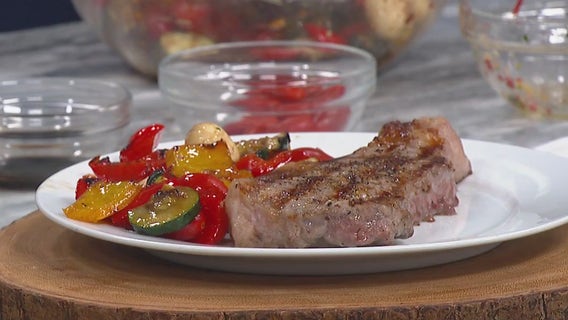 Sonoma Steaks with Vegetables Bocconcini: recipe